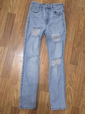 Hollister Light Blue Ripped Skinny Jeans